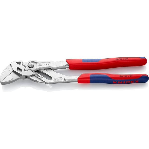 Pinza Knipex Per Chiavi Din Iso 5743 Lunghezza 250 Mm Larghezza Di Serraggio 46 Mm Nichelato Con Manicotti 2K - 86 05 250 Sb-image