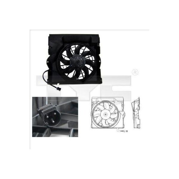 Tyc 803-0009 - Ventola Radiatore Oe 64508364093 Per Serie 3 (E36), Z3 (E36)-image