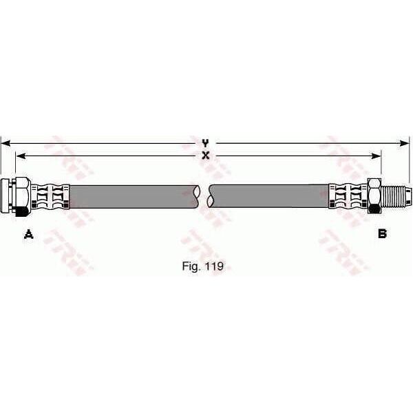 Trw PHB270 - Tubo Freno Oe 60546646 Per 164-image