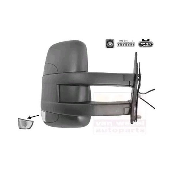Van Wezel 2816817 Specchietto Esterno Specchietto Laterale Sinistro Per Iveco Daily V Furgone/Combi Convesso Riscaldato-image