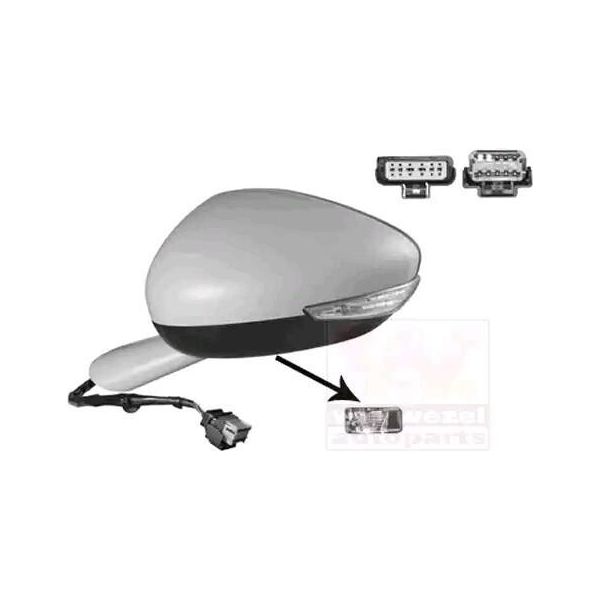 Van Wezel 4068827 - Specchio Esterno Oe 8154SK, Sinistro Per 508 (8D), 508 (8E)-image