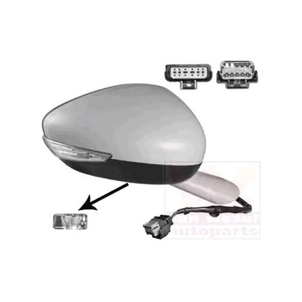 Van Wezel 4068828 - Specchio Esterno Oe 8154SL, Destro Per 508 (8D), 508 (8E)-image