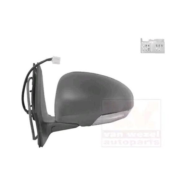 Van Wezel 5410807 Specchietto Retrovisore Esterno Sinistro Per Toyota Iq (J1) Convesso Riscaldato Primerizzato-image
