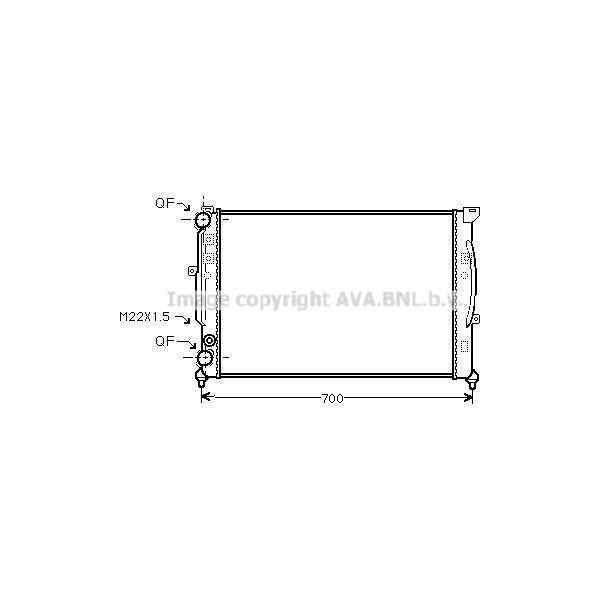 Prasco AIA2123 - Oe 4B0121251G Radiatore, Raffreddamento Motore Per A4 (8D), A6 (4B), Superb I (3U), Passat (3B)-image