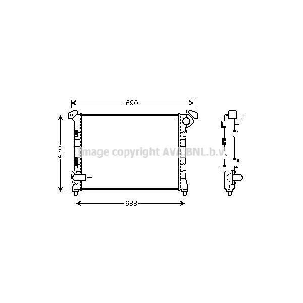 Prasco BW2286 - Oe 1475550 Radiatore, Raffreddamento Motore Per R50, R53-image
