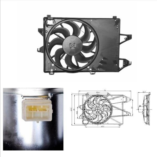 Nrf 47002 - Ventola Radiatore Oe 1018214 Per Mondeo Ii-image