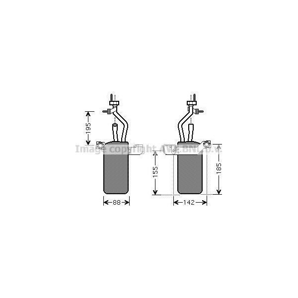 Prasco FDD389 - Oe 1310196 Essiccatore Per Aria Condizionata Per C-Max, Focus C-Max (DM2), Focus Ii-image