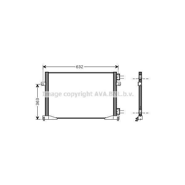 Prasco RTA5339 - Condensatore Aria Condizionata Oe 2765000QAG Per Primastar (X83), Vivaro (F7), Vivaro A (E7), Vivaro A (X83), Vivaro (J7), Trafic Ii (Jl), Trafic Ii (Fl), Trafic Ii (El)-image