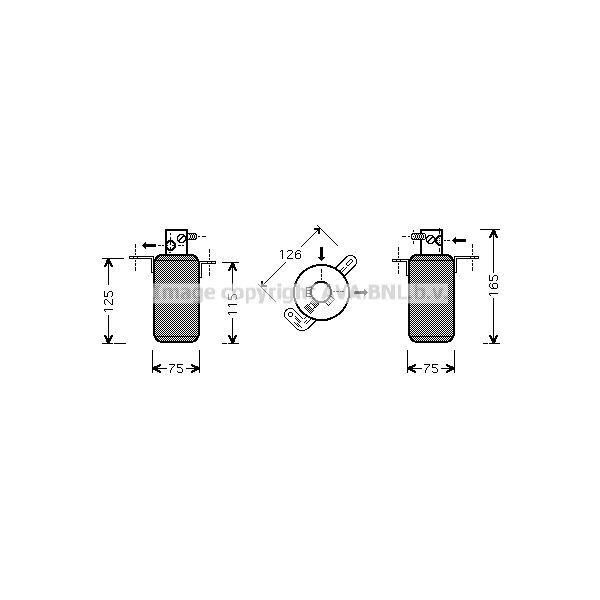 Prasco MSD373 - Oe 2028300283 Essiccatore Aria Condizionata Per Classe C (W202), Classe C (S202), Clk (C208), Clk (A208)-image