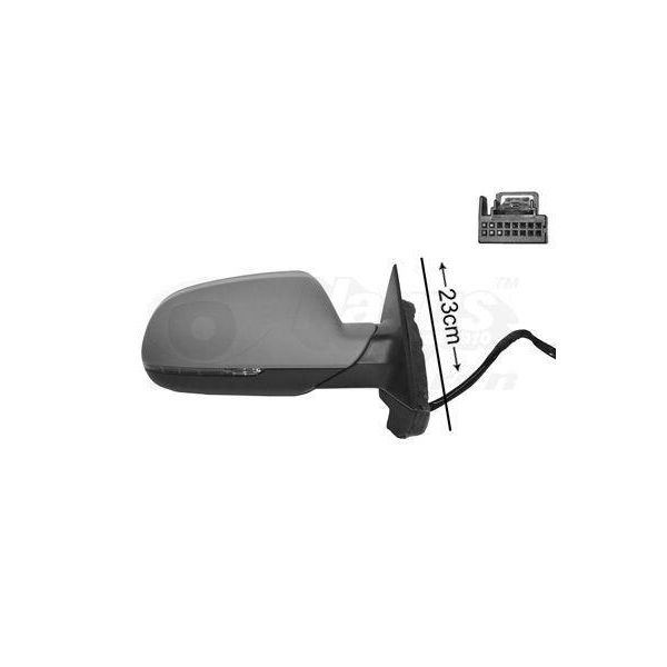 Van Wezel 0338808 Specchietto Esterno Specchietto Laterale Destro Per Audi A3 Hatchback (8P1) Asferico Riscaldato Primerizzato-image
