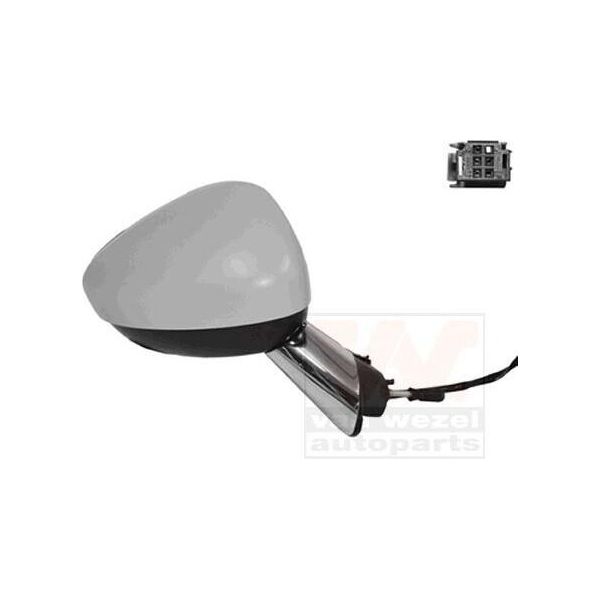Van Wezel 0952808 Specchietto Esterno Specchietto Laterale Destro Per CitroËN C3 Ii (Sc) Convesso Non Riscaldato Verniciato-image