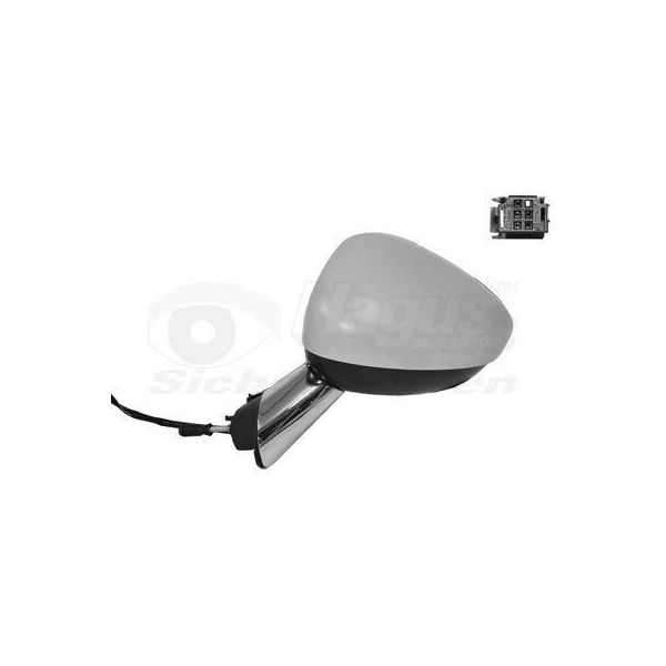 Van Wezel 0952807 Specchietto Esterno Specchietto Laterale Sinistro Per CitroËN C3 Ii (Sc) Convesso Non Riscaldato Primerizzato-image