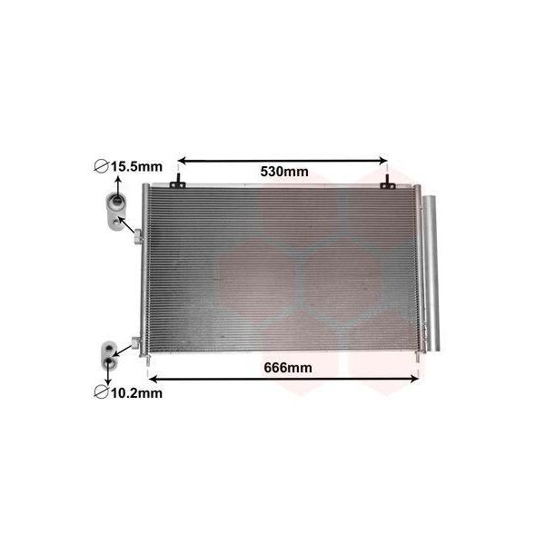 Van Wezel 53005679 Condensatore Climatizzatore Condensatore Climatizzatore Per Toyota Rav 4 Iv (ZSA4, ALA4) + Essiccatore-image