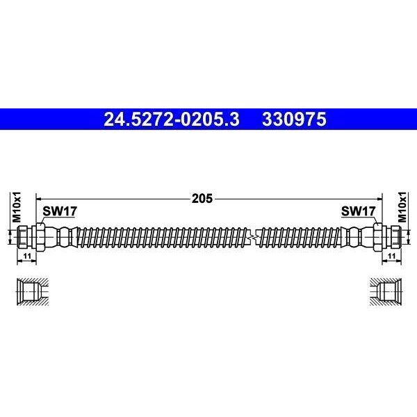 Ate 24.5272-0205.3 - Oe 58738 1C000 Tubo Freno Per Getz (Tb)-image