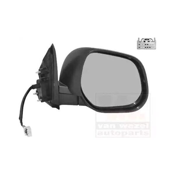 Van Wezel 0990818 Specchietto Esterno Specchietto Laterale Destro Adatto Per Peugeot 4007 (Vu, Vv) Convesso Riscaldato Parzialmente Primerizzato-image