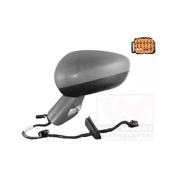 Van Wezel 0963817 Specchietto Esterno Specchietto Laterale Sinistro Per CitroËN C5 Iii Station Wagon (Rw) Convesso Riscaldato Primerizzato-image