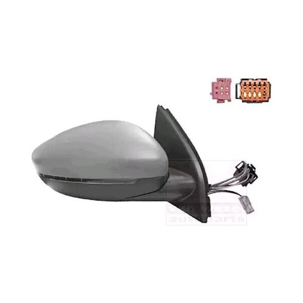 Van Wezel 4081818 Specchietto Esterno Specchietto Laterale Destro Adatto Per Peugeot 308 Sw Ii Convesso Riscaldato Primerizzato-image