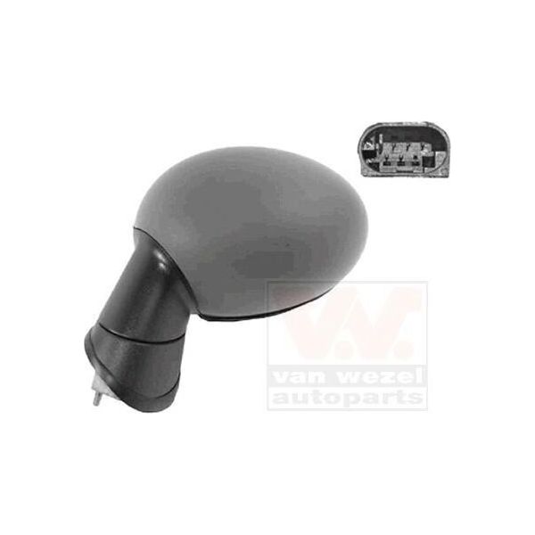 Van Wezel 0506807 Specchietto Esterno Specchietto Laterale Sinistro Per Mini Hatchback (R56) Asferico Riscaldato Primerizzato-image