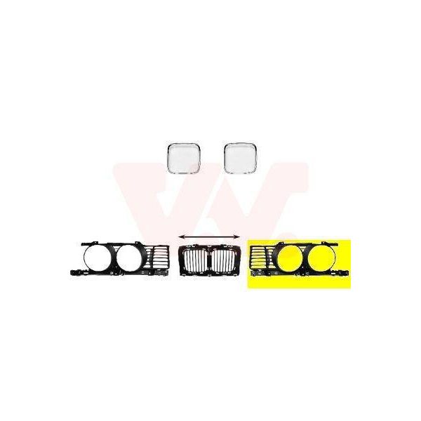 Van Wezel 0635511 Griglia Radiatore Griglia Anteriore Per Bmw 5 Berlina (E34) Sinistra-image