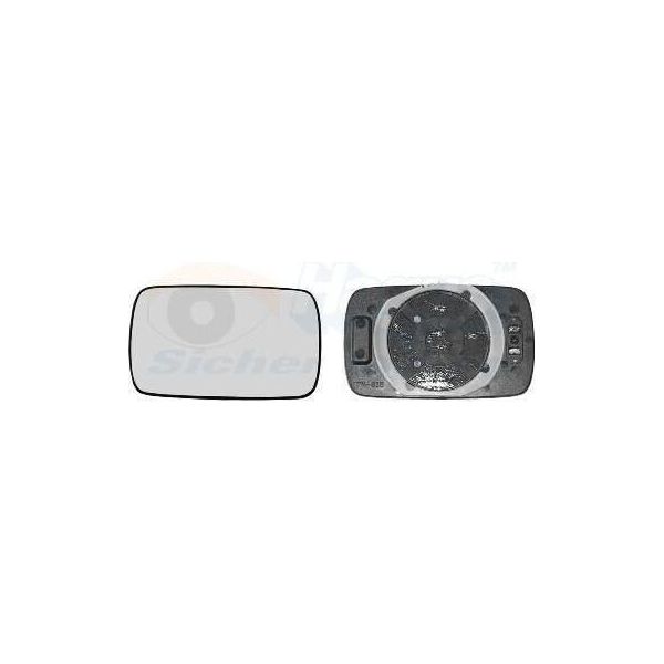 Van Wezel Specchio Retrovisore Esterno Sinistro Per Bmw 3 Cabrio (E30) Blu Oscurato Piatto Riscaldabile 0620837-image