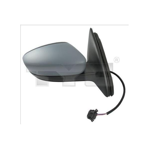 Tyc 332-0060 Specchietto Retrovisore Esterno Sinistro Per Skoda Rapid Spaceback (NH1) Convesso Riscaldato Primerizzato-image