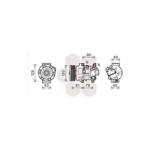 Van Wezel Compressore Aria Condizionata 5300K581 Per Toyota Avensis Estate (T25) Avensis (T25_)-image