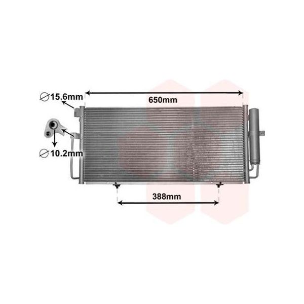 Van Wezel 51005078 Condensatore Climatizzatore Condensatore Climatizzatore Per Subaru Impreza Berlina (Gd) + Essiccatore-image
