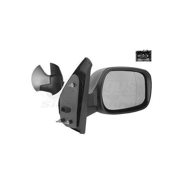 Van Wezel 4310828 Specchietto Esterno Specchietto Laterale Destro Per Renault Kangoo (KC0/1) Asferico Riscaldato Primerizzato-image