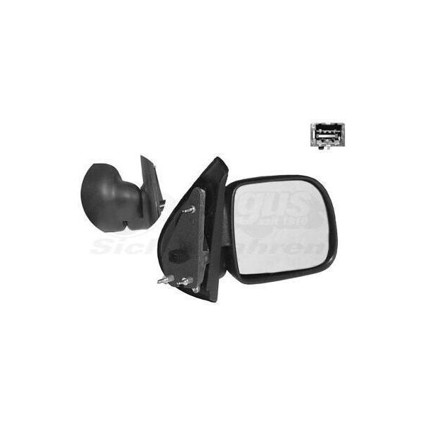 Van Wezel 4310808 Specchietto Retrovisore Esterno Destro Per Renault Kangoo (KC0/1) Convesso Riscaldato-image