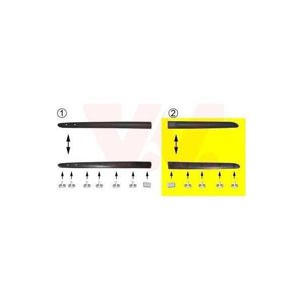 Van Wezel 4339425 - Oe 7700410280 Striscia Di Rivestimento, Posteriore Sinistra Per Clio Ii-image