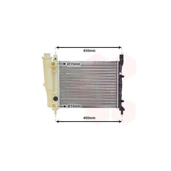 Van Wezel 17002039 Radiatore Acqua Radiatore Motore Per Fiat Uno Hatchback (146)-image