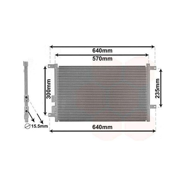 Van Wezel 01005070 - Oe 46790658 Condensatore Aria Condizionata Per 156 (932), 147 (937)-image