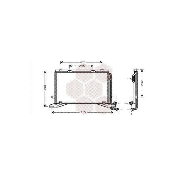 Van Wezel 30005268 - Oe 2108300470 Condensatore Aria Condizionata Per Classe E (W210), Classe E (VF210), Classe E (S210)-image