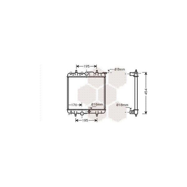 Van Wezel 40002224 Radiatore Acqua Radiatore Motore Adatto A Peugeot 307 (3A/C)-image