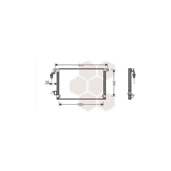 Van Wezel 09005172 Condensatore Climatizzatore Condensatore Climatizzatore Per CitroËN Saxo (S0, S1)-image