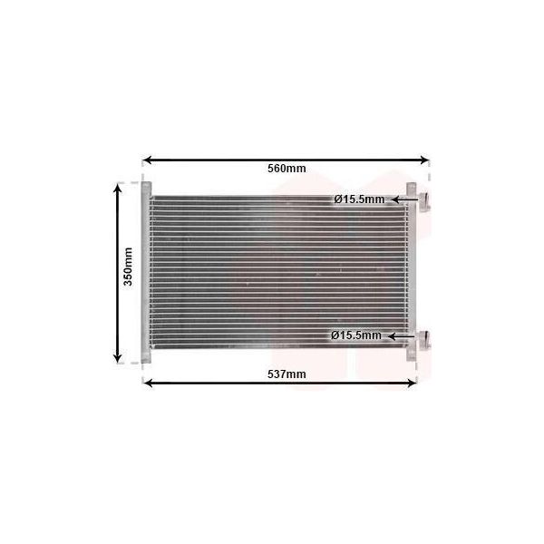 Van Wezel 17005214 Condensatore Climatizzatore Condensatore Climatizzatore Per Fiat Punto (188)-image