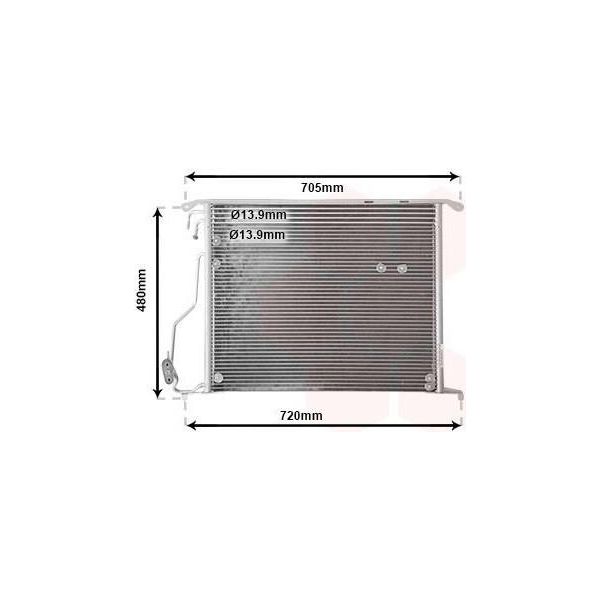 Van Wezel 30005280 - Oe 2205000054 Condensatore Aria Condizionata Per Classe S (W220), Classe S (C215)-image