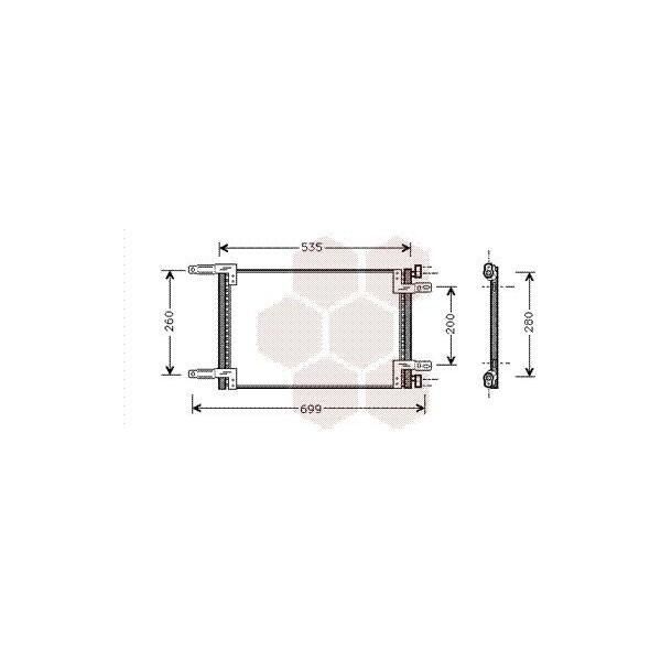 Van Wezel 17005248 - Oe 46736891 Condensatore Aria Condizionata Per Doblo-image