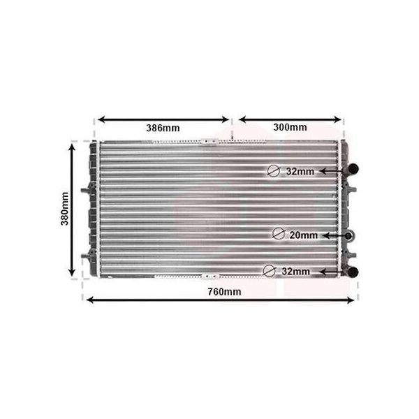 Van Wezel 58002180 - Oe 6K0121253AG Radiatore, Raffreddamento Motore Per Ibiza (6K), Cordoba (6K), Inca (6K)-image