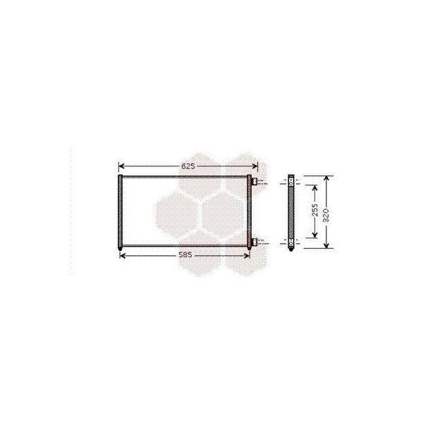 Van Wezel 17005256 Condensatore Climatizzatore Condensatore Climatizzatore Per Fiat Punto (188)-image