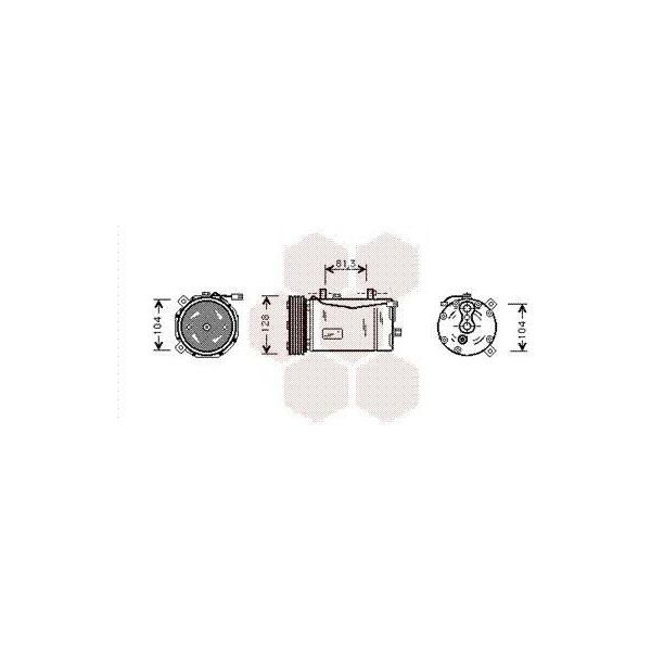 Van Wezel 5800K164 - Compressore Aria Condizionata Oe 7D0820805 Per T4-image