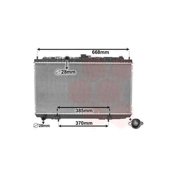 Van Wezel 13002215 - Oe 21410 BM400 Radiatore, Raffreddamento Motore Per Almera Ii (N16), Primera (P12)-image