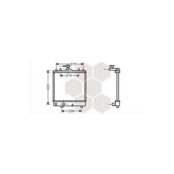 Van Wezel 37002330 - Oe 09208632 Radiatore, Raffreddamento Motore Per Agila A-image
