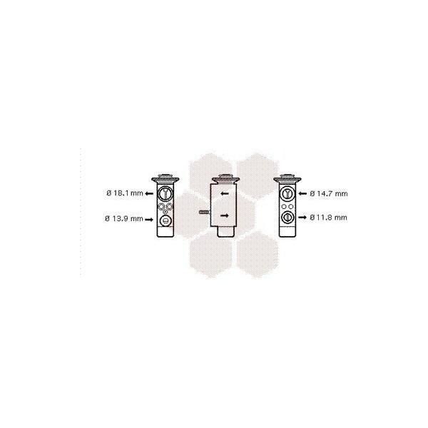 Van Wezel 06001085 - Oe 64116904437 Ventilazione Di Espansione, Klimaanlage Per X3 (E83), 3Er (E46), R59, R58, R60, R55, R57, R56-image