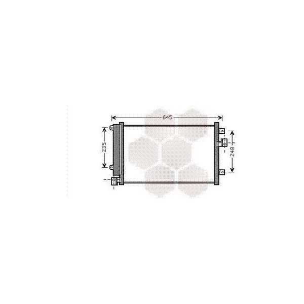 Van Wezel 17005328 Condensatore Climatizzatore Condensatore Climatizzatore Per Fiat Multipla (186) +Essiccatore-image