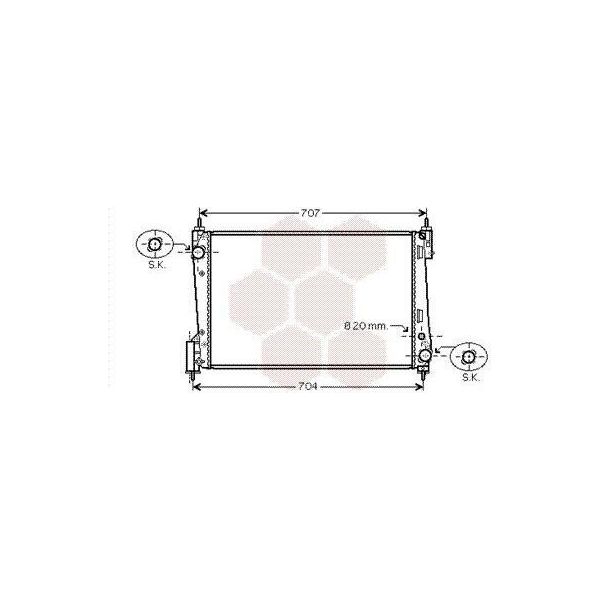 Van Wezel 37002423 - Oe 1300296 Radiatore, Raffreddamento Motore Per Doblo, Corsa D (S07)-image
