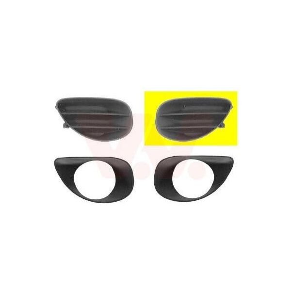 Van Wezel Griglia Di Ventilazione Griglia Paraurti Per Toyota Yaris Hatchback (P9) Senza Fori Per Fendinebbia-image