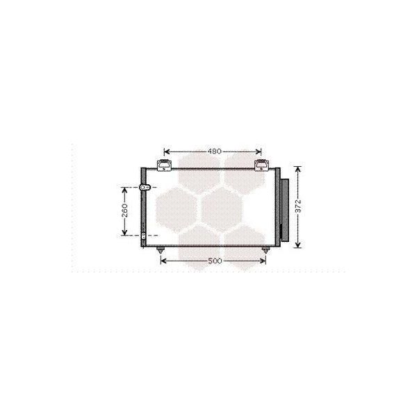 Van Wezel 53005411 Condensatore Climatizzatore Condensatore Climatizzatore Per Toyota Corolla (ZZE12, NDE12, ZDE12) + Essiccatore-image