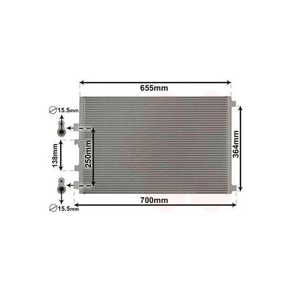 Van Wezel 43005422 Condensatore Climatizzatore Condensatore Climatizzatore Per Renault ScÉNic Ii (JM0/1)-image