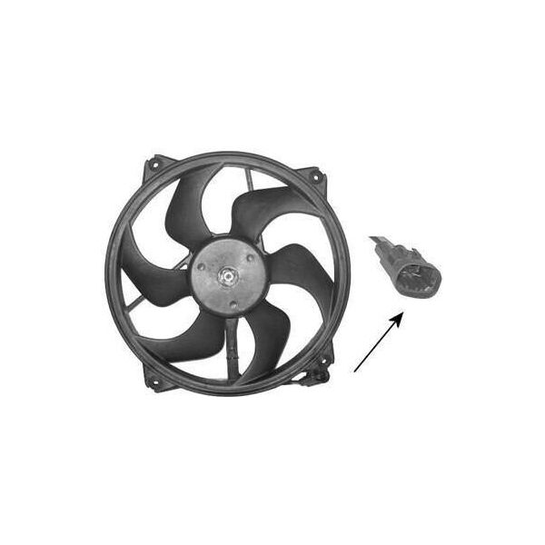 Van Wezel 0905745 - Ventola Radiatore Oe 9828719880 Per DS5, DS4, C4 Picasso I (Ud), C4 Ii (Nc), C4 (La), C4 I (Lc), C4 G-Picasso I (Ua), Berlingo, DS5 (Kf), DS4 (Nx), Rcz, Partner Tepee, Partner, 308 Sw I, 308 I, 308 Cc (4B)-image
